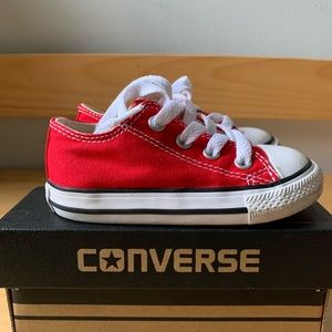 Used red Converse.  Toddler size 6